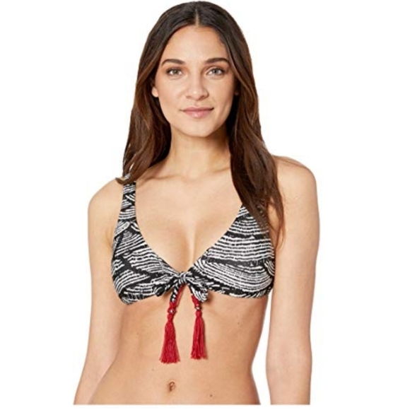 Becca by Rebecca Virtue Bodhi Tree Bikini Top Bralette, Multi, Medium - Picture 1 of 6